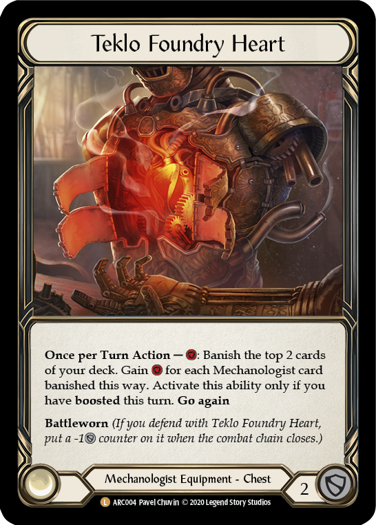 Teklo Foundry Heart [U-ARC004] (Arcane Rising Unlimited)  Unlimited Rainbow Foil