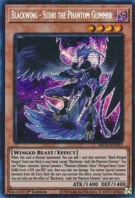 Blackwing - Sudri the Phantom Glimmer [MP23-EN155] Prismatic Secret Rare