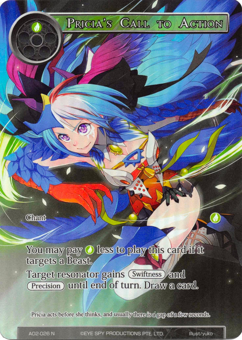 Pricia's Call to Action (Full Art) (AO2-026) [Alice Origin II]