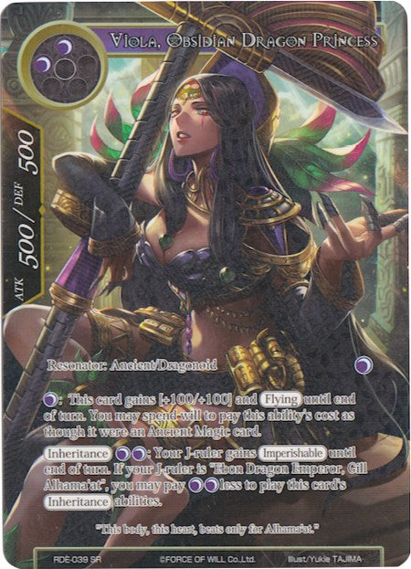 Viola, Obsidian Dragon Princess (Full Art) (RDE-039) [Return of the Dragon Emperor]