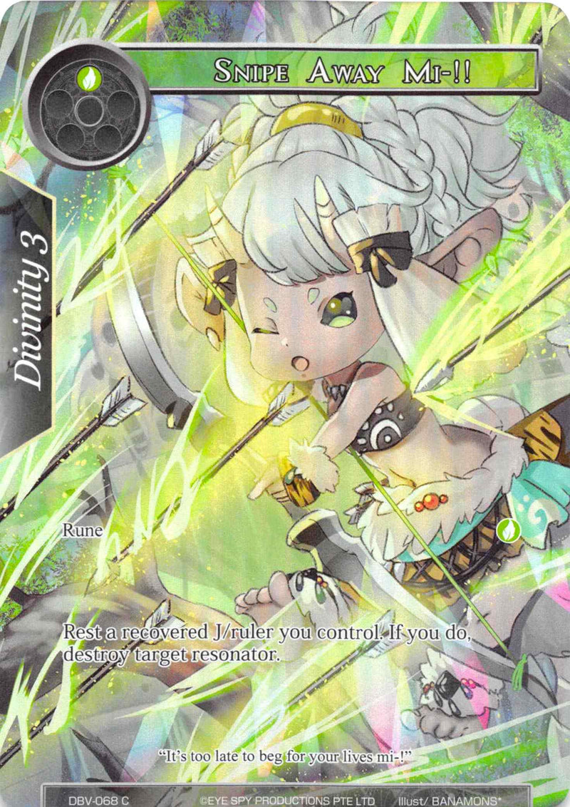 Snipe Away Mi-!! (Full Art) (DBV-068) [The Decisive Battle of Valhalla]