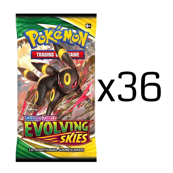 Pokémon TCG: Evolving Skies Loose Booster Box: 36 Loose Packs