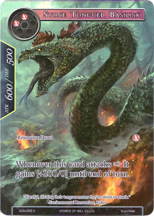 Stone Tongued Basilisk (Full Art) (ACN-055) [Ancient Nights]