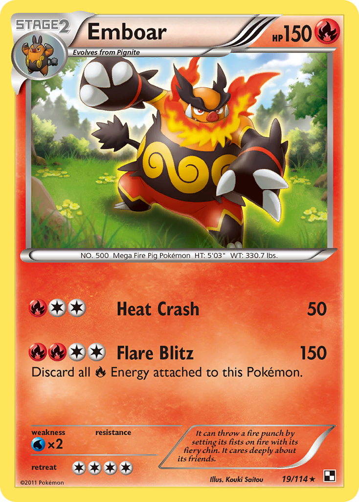 Emboar (19/114) [Black & White: Base Set]