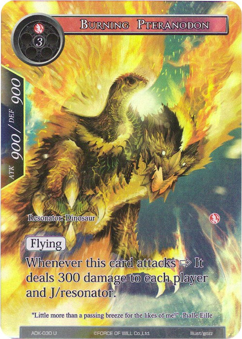 Burning Pteranodon (Full Art) (ADK-030) [Advent of the Demon King]