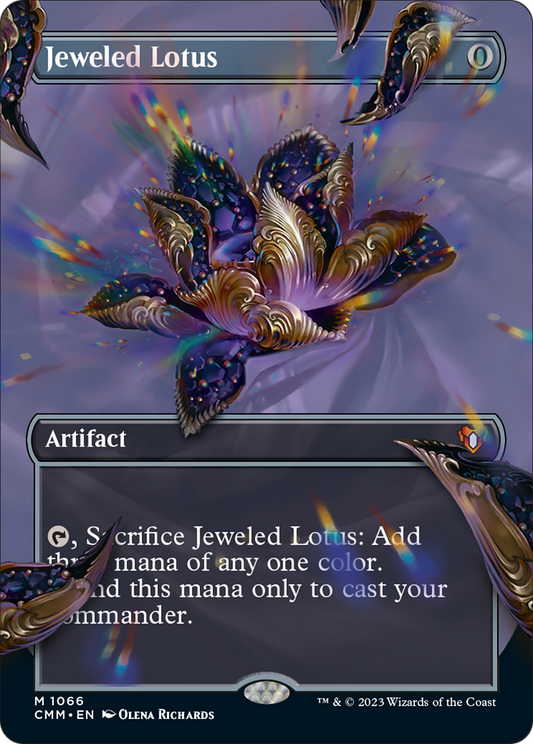 Jeweled Lotus (Borderless Textured Foil Frame Break) [Commander Masters]