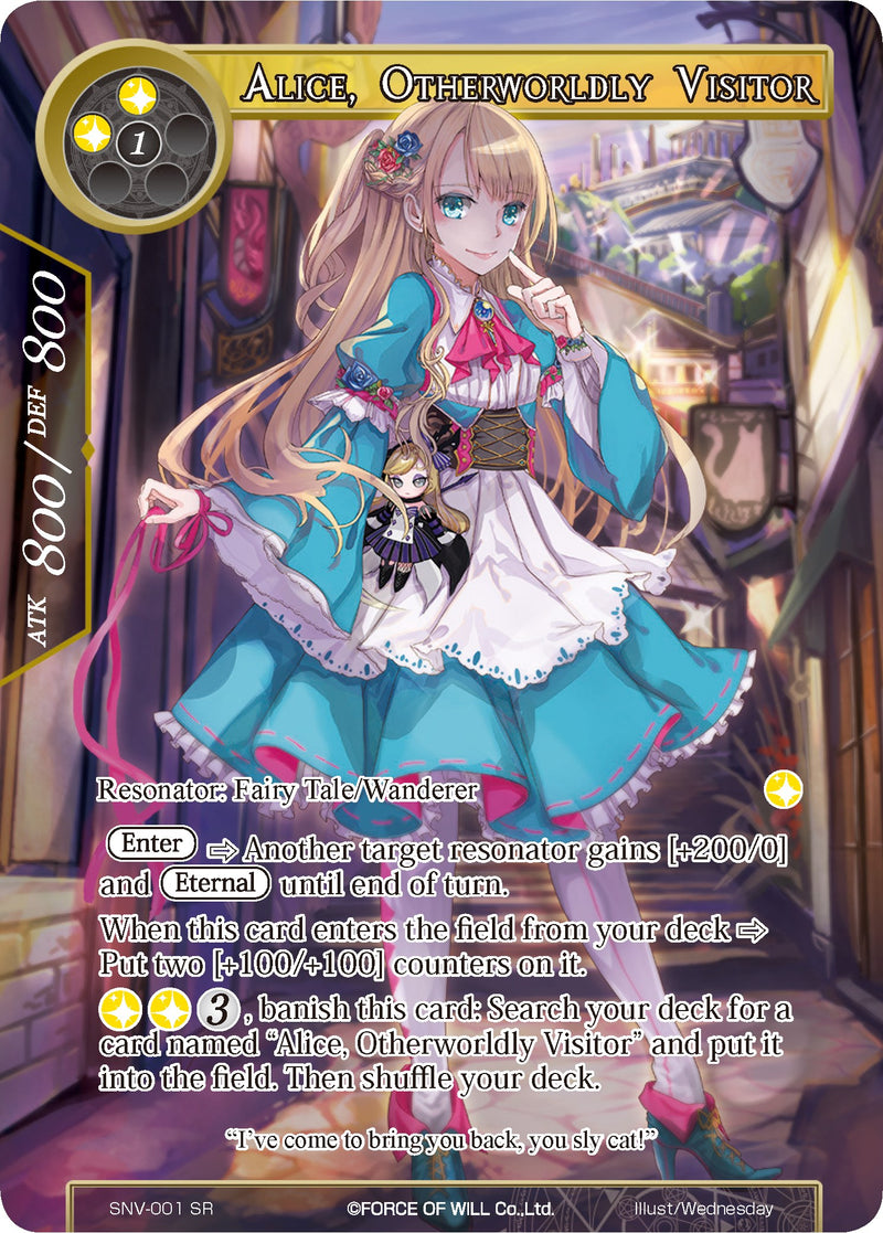 Alice, Otherworldly Visitor (Full Art) (SNV-001) [The Strangers of New Valhalla]