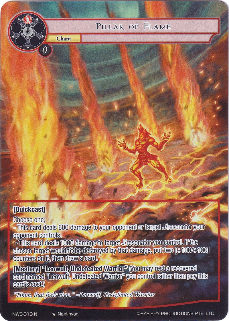 Pillar of Flame (Full Art) (NWE-019 N) [A New World Emerges]