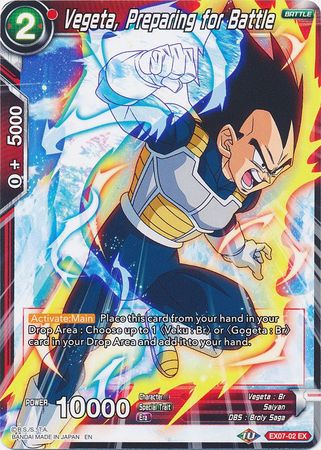 Vegeta, Preparing for Battle (EX07-02) [Magnificent Collection Fusion Hero]