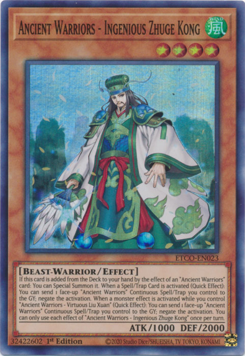 Ancient Warriors - Ingenious Zhuge Kong [ETCO-EN023] Super Rare