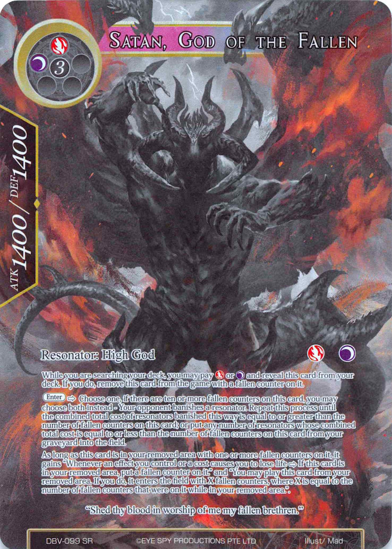 Satan, God of the Fallen (Full Art) (DBV-099) [The Decisive Battle of Valhalla]