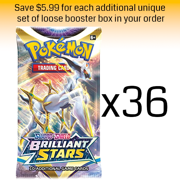Pokémon TCG: Brilliant Stars Loose Booster Box: 36 Loose Packs