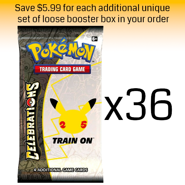 Pokémon TCG: Celebrations Loose Booster Box: 36 Loose Packs
