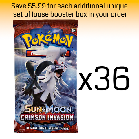 Pokémon TCG: Crimson Invasion Loose Booster Box: 36 Loose Packs