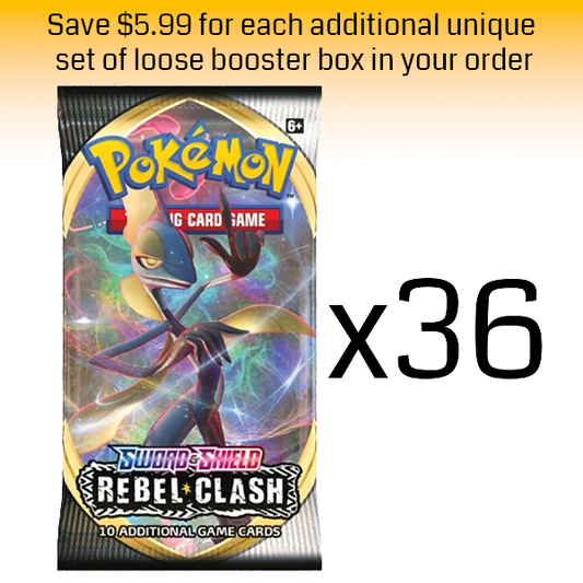 Pokémon TCG: Rebel Clash Loose Booster Box: 36 Loose Packs
