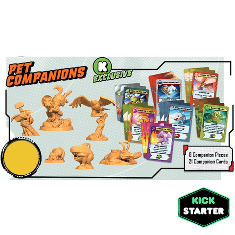 Pet Companions Kickstarter exclusive expansion set featuring six unpainted companion miniatures. 