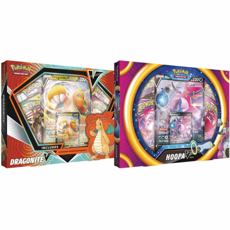 Pokémon TCG: Dragonite V or Hoopa V Box