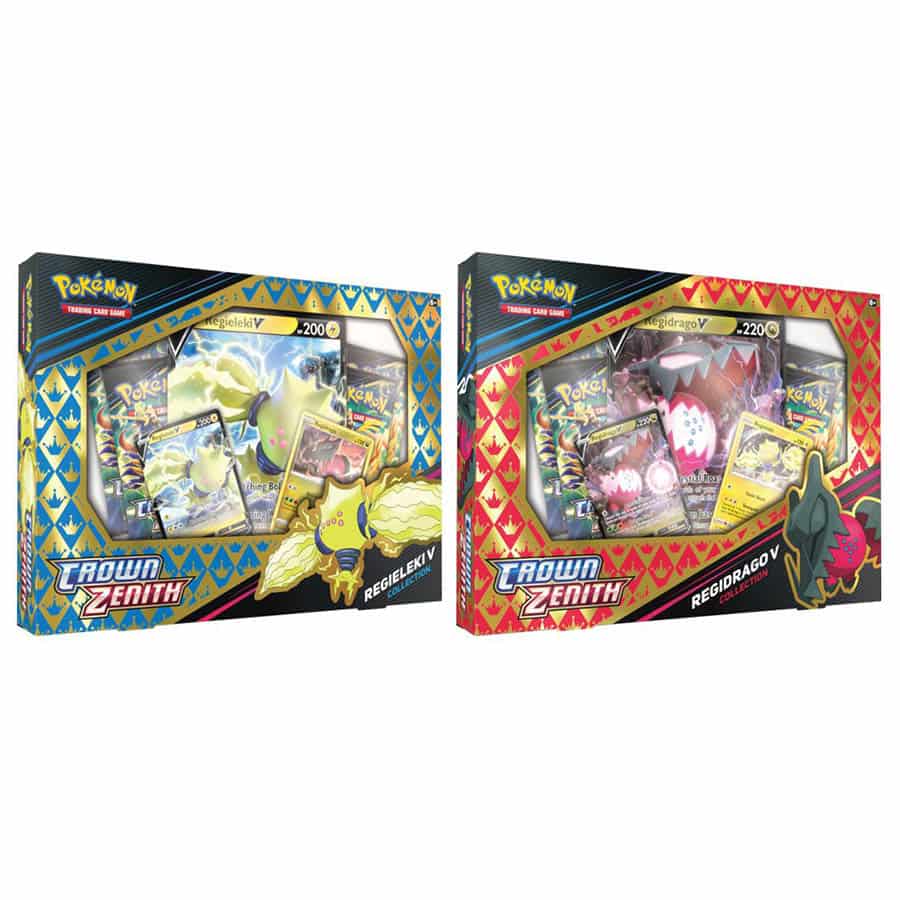 pokemon trading card game crown zenith collection regidrago v Pokémon TCG: Crown Zenith: Regieleki V & Regidrago V Collection Box