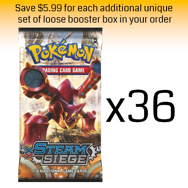 Pokémon TCG: Steam Siege Loose Booster Box: 36 Loose Packs