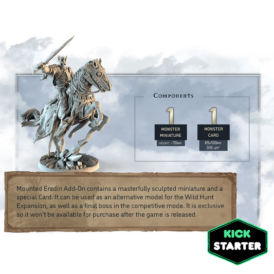 The Witcher: Old World: Mounted Eredin Miniature Kickstarter Exclusive
